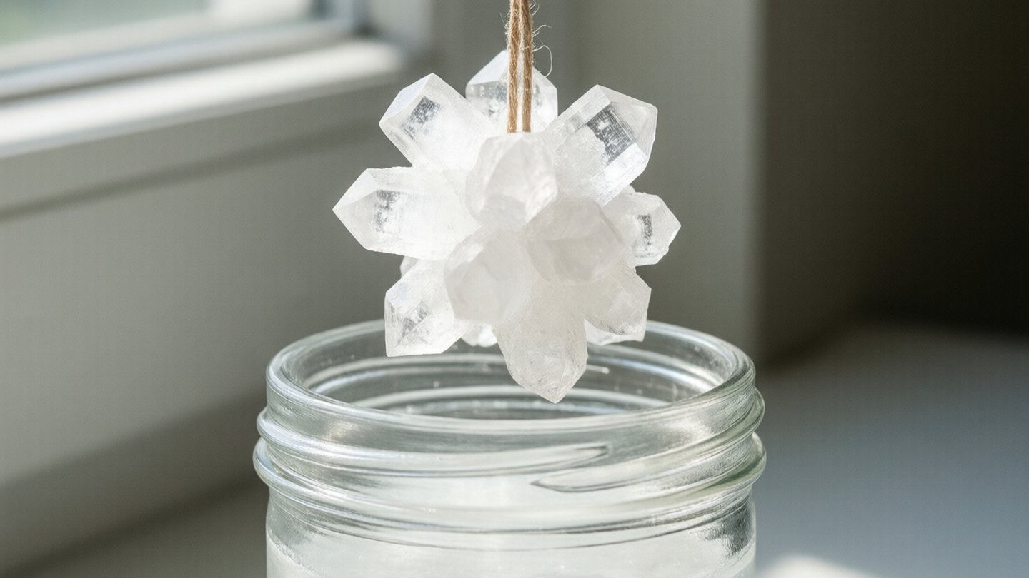 Growing salt crystals