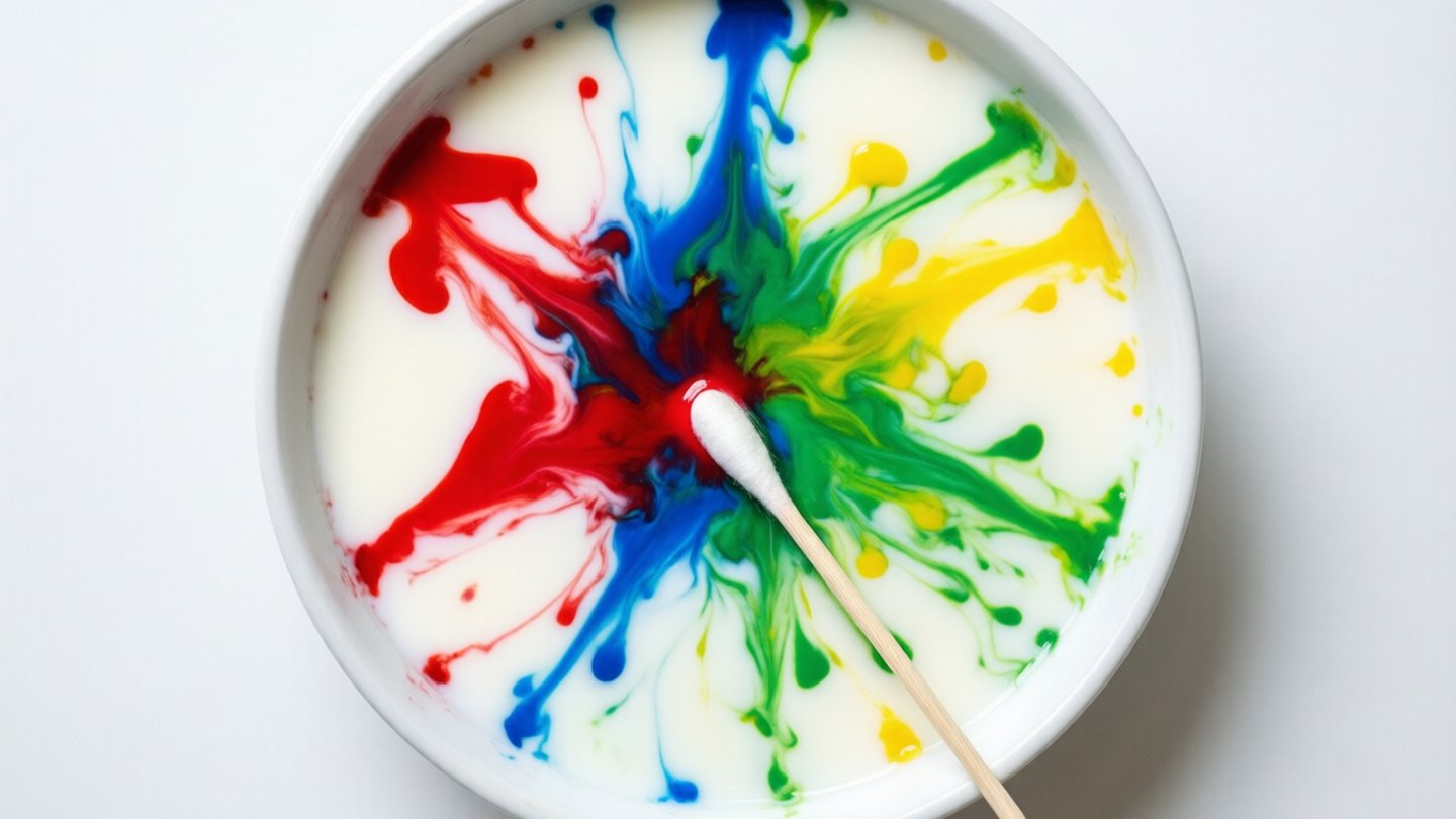 Milk and dish soap colour explosion