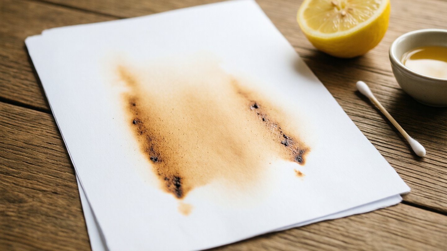 Invisible ink from lemon juice